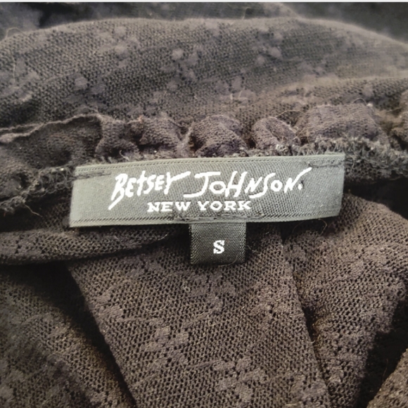 Vintage Betsy Johnson Y2K Black Mesh/Lace Dress - Picture 9 of 9